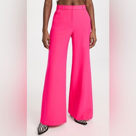 NWT L’AGENCE Pilar Pink Wide Leg Pant Trouser size XS 2 - Picture 8 of 13